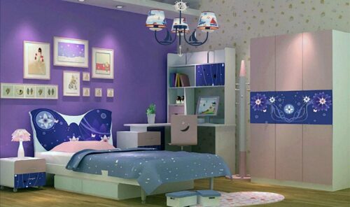 AVONNI AV-1416-BOAT Mavi Boyalı Modern Avize E14 Metal Kumaş 52cm - Görsel 2