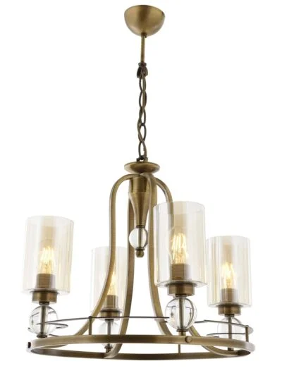 AVONNI AV-1597-4E Eskitme Kaplama Modern Avize E27 Metal Cam 50cm