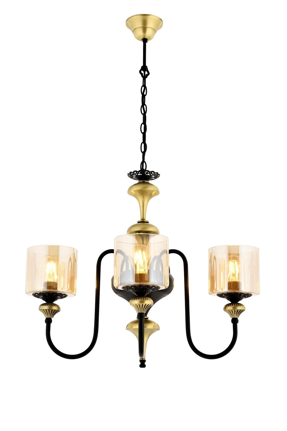 AVONNI AV-4161-3E Eskitme Kaplama Modern Avize E27 Metal Cam 62cm - Görsel 1