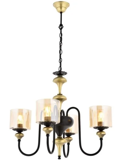 AVONNI AV-4161-4E Eskitme Kaplama Modern Avize E27 Metal Cam 62cm