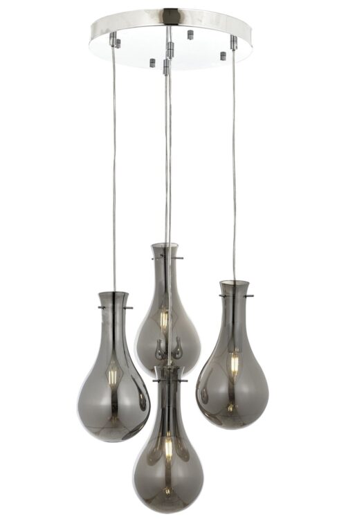 AVONNI AV-60092-4KT Krom Kaplama Modern Avize E14 Metal Cam 40cm