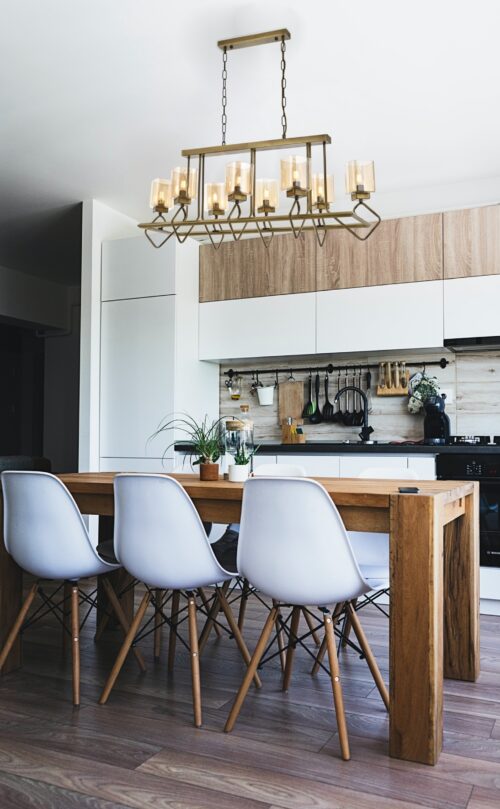 AVONNI AV-60135-8E-YM Eskitme Kaplama Modern Avize E14 Metal Cam 105x40cm - Görsel 2