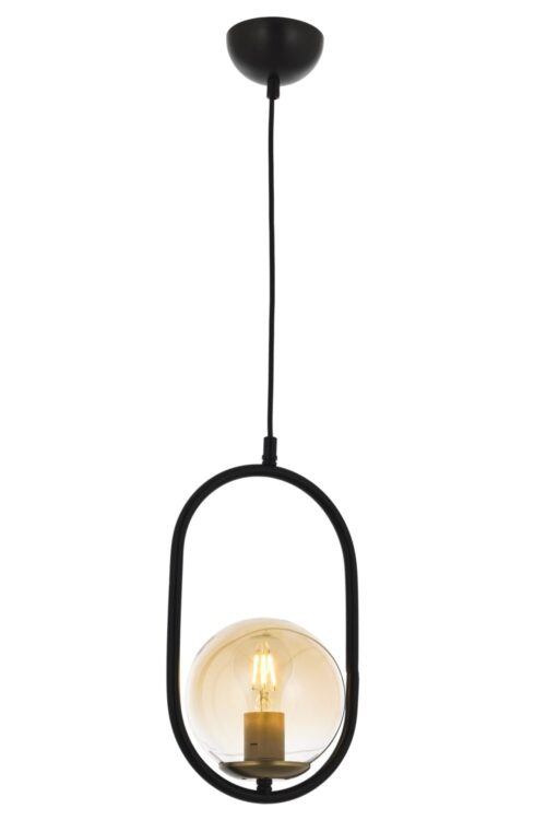 AVONNI AV-60180-1BSY Siyah Boyalı Modern Avize E27 Metal Cam 16cm - Görsel 7
