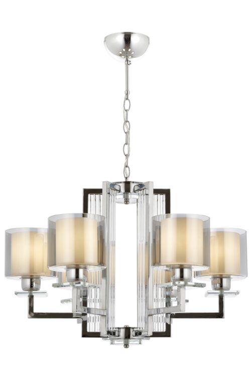 AVONNI AV-60190-6K Krom Kaplama Modern Avize E27 Metal Cam 70cm