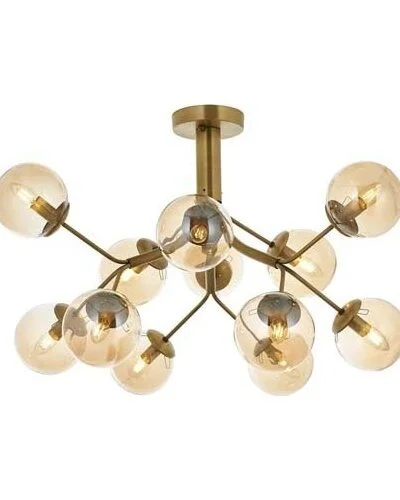 AVONNI AV-60191-12E Eskitme Kaplama Modern Avize E14 Metal Cam 80cm