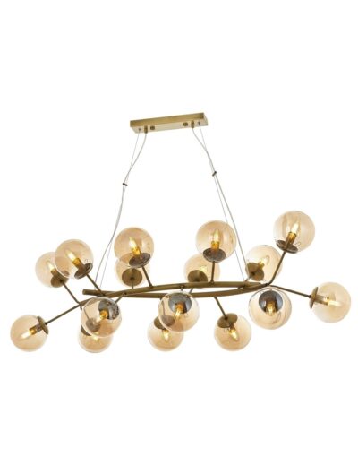 AVONNI AV-60191-16EY Eskitme Kaplama Modern Avize E14 Metal Cam 110x90cm