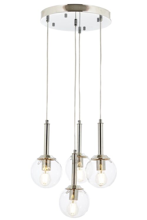 AVONNI AV-60216-4KT Krom Kaplama Modern Avize E27 Metal Cam 40cm - Görsel 8