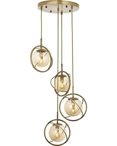 AVONNI AV-60291-4ET Eskitme Kaplama Modern Avize E14 Metal Cam 35cm