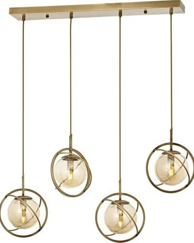 AVONNI AV-60291-4EY Eskitme Kaplama Modern Avize E14 Metal Cam 80x22cm