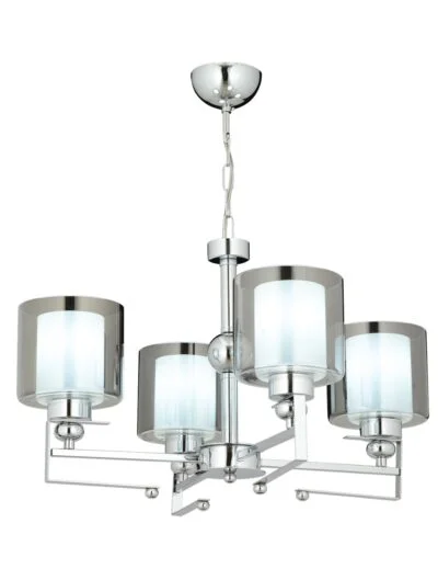 AVONNI AV-65227-4K Krom Kaplama Modern Avize E27 Metal Cam 58cm