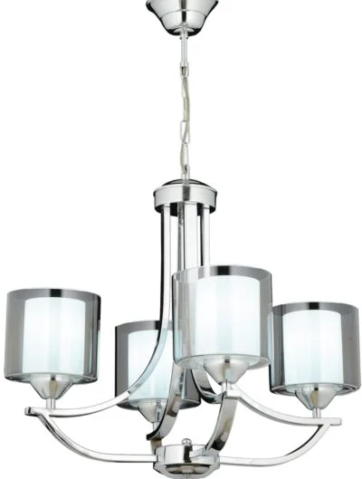 AVONNI AV-65228-4K Krom Kaplama Modern Avize E27 Metal Cam 55cm