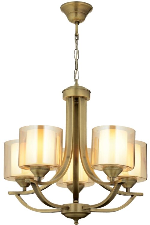 AVONNI AV-65228-5E Eskitme Kaplama Modern Avize E27 Metal Cam 55cm - Görsel 7