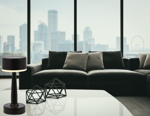 AVONNI ML-64005-BSY Siyah Boyalı Masa Lambası LED Metal Pleksi 11cm - Görsel 2