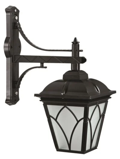 AVONNI BAP-68043-BSY-M1-OP Siyah Boyalı Dış Mekan Aydınlatma E27 Aluminyum Cam 40x23cm