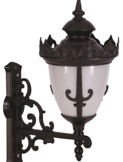 AVONNI BAP-68089-BSY-OP Siyah Boyalı Dış Mekan Aydınlatma E27 Aluminyum Döküm Dip Polikarbon Cam 40cm