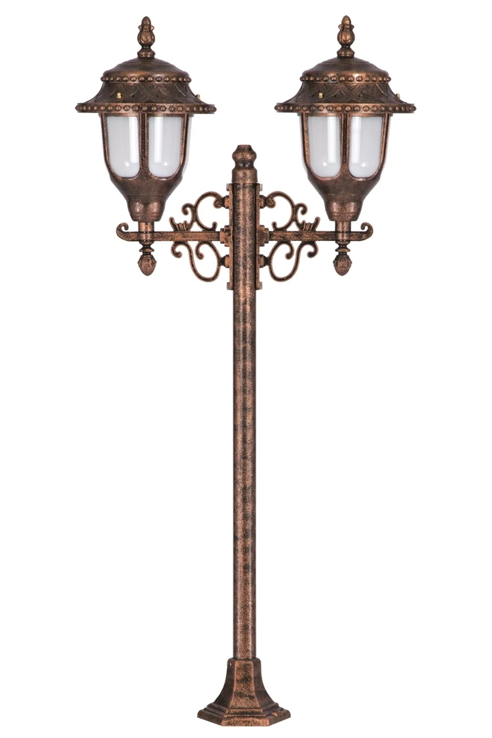 AVONNI BSU-68180-2BKR Kahverengi Boyalı Dış Mekan Aydınlatma E27 Çelik Boru ABS Polikarbon Cam 50x25cm - Görsel 1