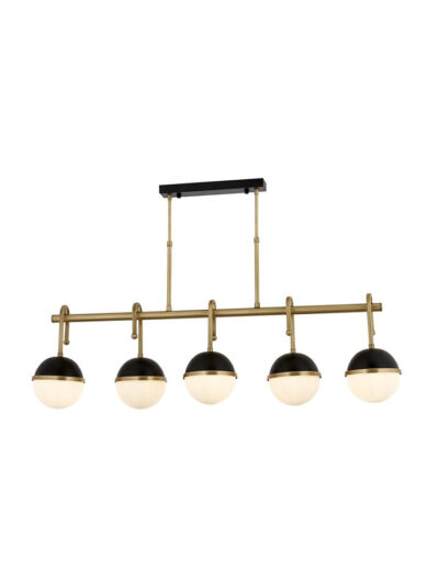 AVONNI AV-60387-5EY Siyah/Eskitme Boya/Kaplama Modern Avize E27 Metal Cam 100x15cm