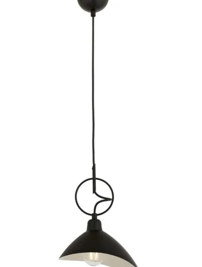 AVONNI AV-9127-1BSY Siyah Boyalı Modern Avize E27 Metal 24x20cm
