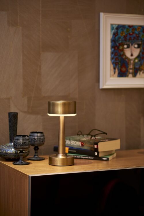 AVONNI ML-64005-E Eskitme Kaplama Masa Lambası LED Metal Pleksi 11cm - Görsel 3