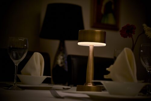 AVONNI ML-64005-E Eskitme Kaplama Masa Lambası LED Metal Pleksi 11cm - Görsel 4