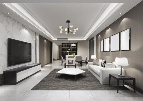 AVONNI AV-60205-10K Krom Kaplama Modern Avize LED Metal Akrilik 65cm - Görsel 3