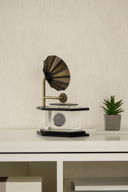 Lumienza Vintage Tarz Kristal Gramofon - Dekoratif Ev Süsü, Modern Retro Tasarım GLR-FSB011
