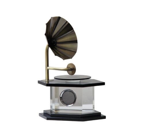 Lumienza Vintage Tarz Kristal Gramofon - Dekoratif Ev Süsü, Modern Retro Tasarım GLR-FSB011 - Görsel 2